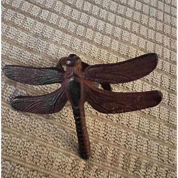 Cast Metal Dragonfly Napkin Rings, Bronze Finish, Set of 4 - Picture 2 of 5